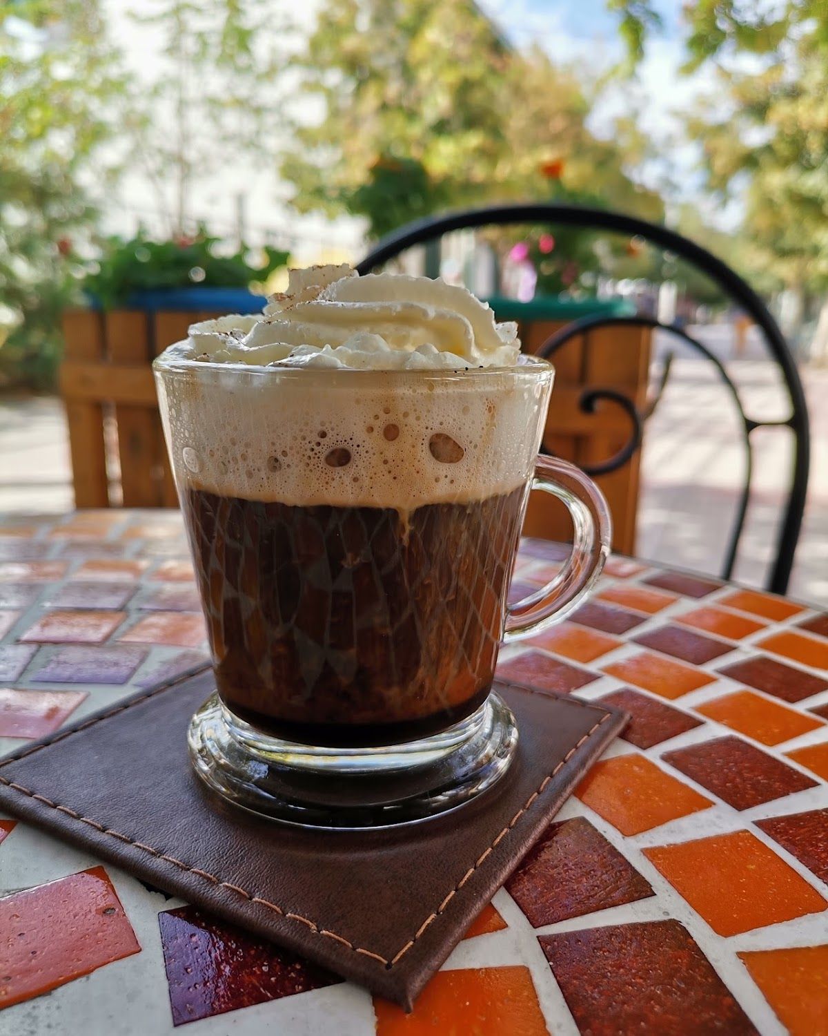 Café helado con crema